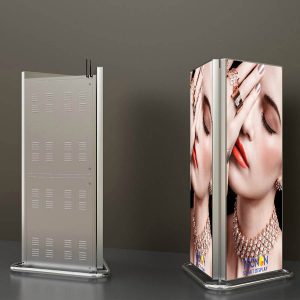 TL25-102 Inch Double Sided Floor Standing LED Totem