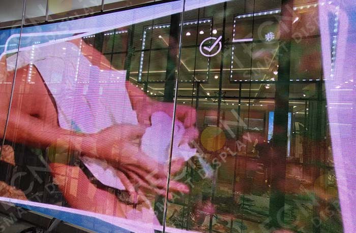 Blending Store Architecture and Digital Content With Transparent LED Panel