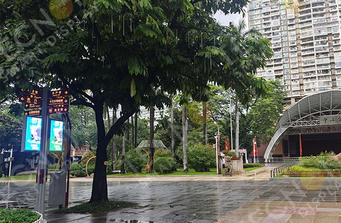 LED Pole Banner Screen Project at Guangzhou Cultural Park