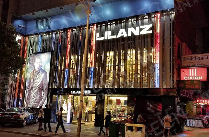 Indoor LED Display Screen at LILANZ Menswear Store - Showcase - 3