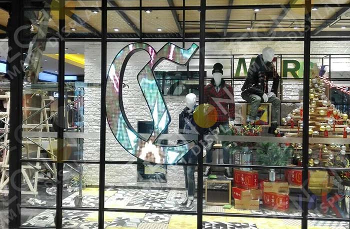 Cabbeen menswear custom “C” LED signage screen