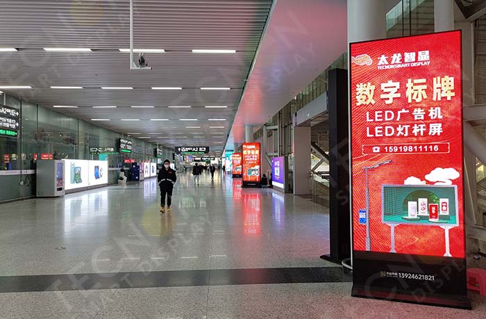 vertical LED totem screen