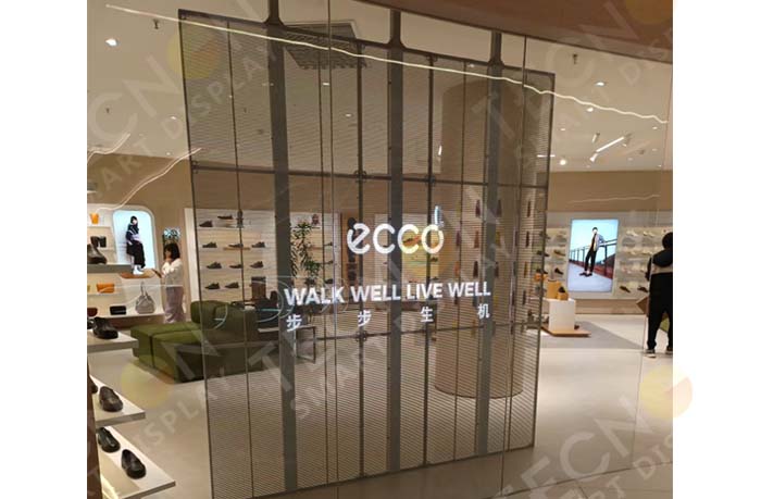 Case Study: ECCO Store Indoor Transparent LED Panel in Lanzhou