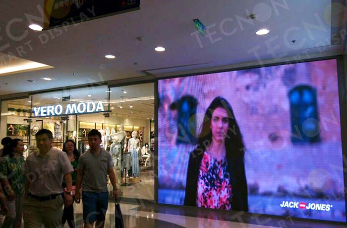 Modern LED screen displays using low-power technology for high brightness and efficiency.