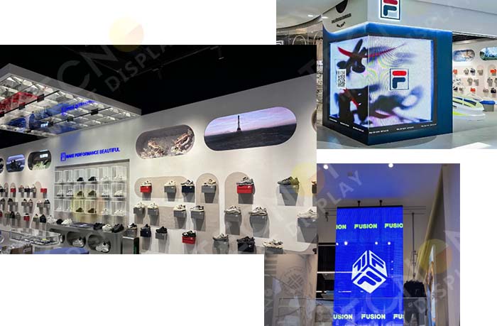 LED display screen panels for Fila retail store