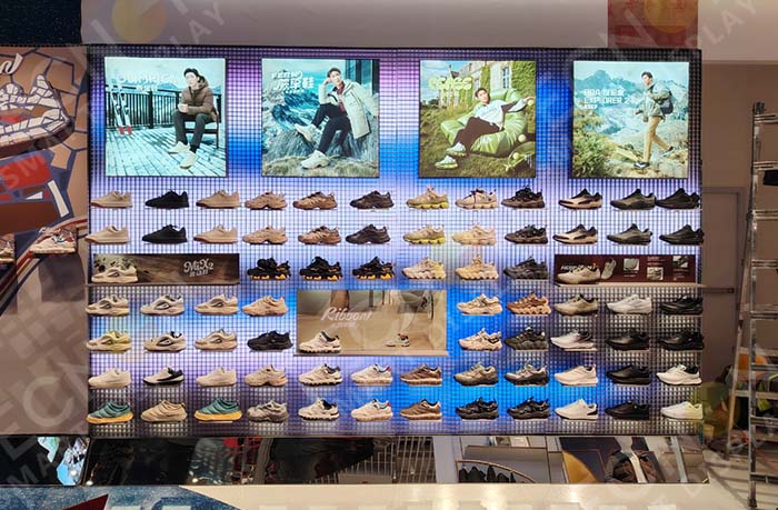 Fila Shoe Display Upgrade with LED Screen Background at Beijing apm