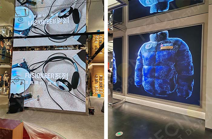 High-resolution indoor LED screens project for sports retail