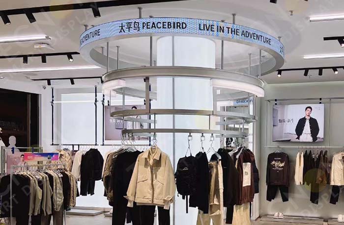 LED circular screen in Peacebird retail space