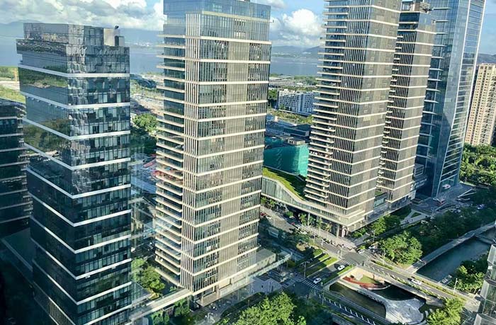 Indoor COB LED Display Installed in Shenzhen Office Building Lobby