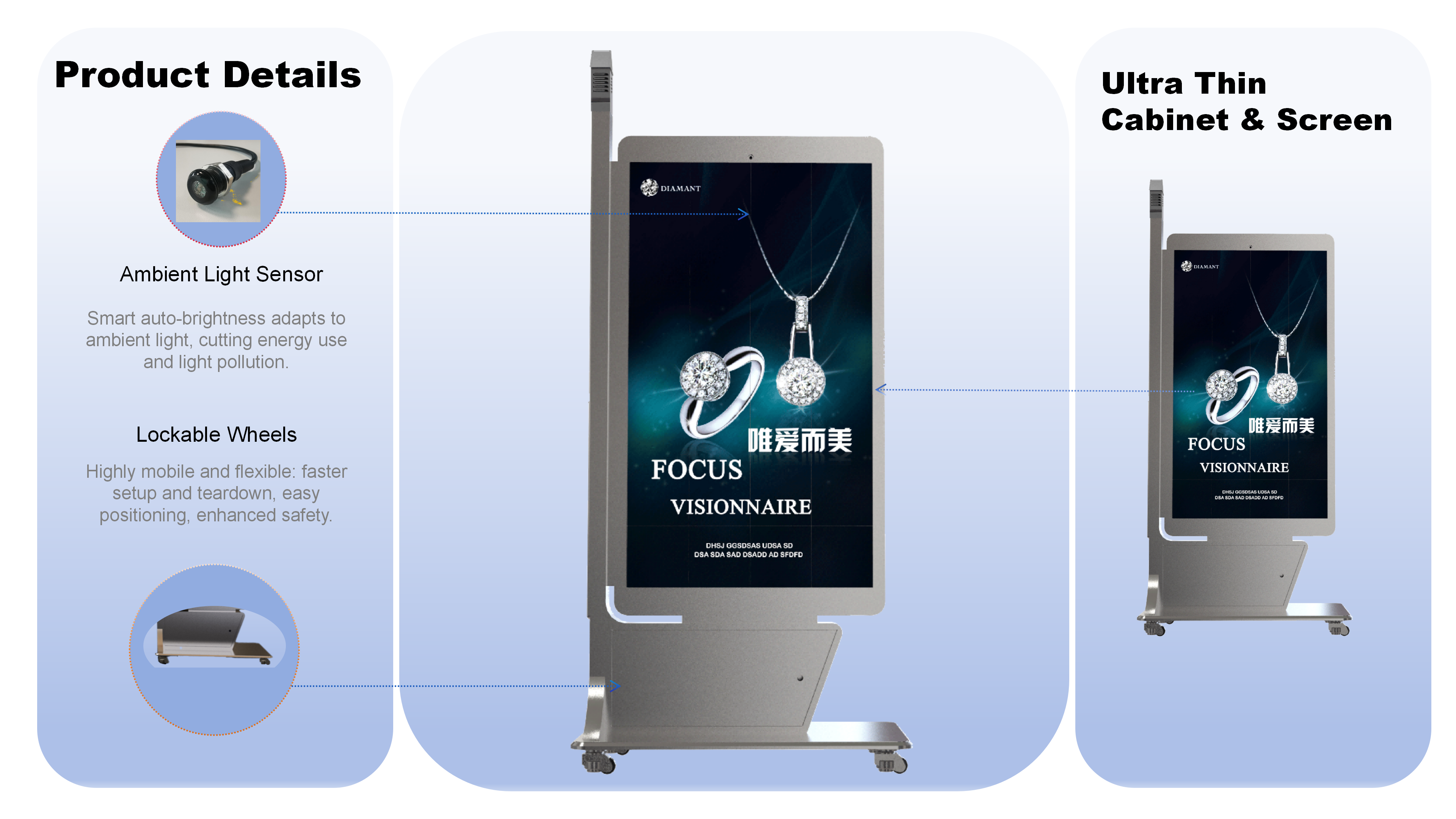 Outdoor Portable LED Poster with Wheels details 01 alter