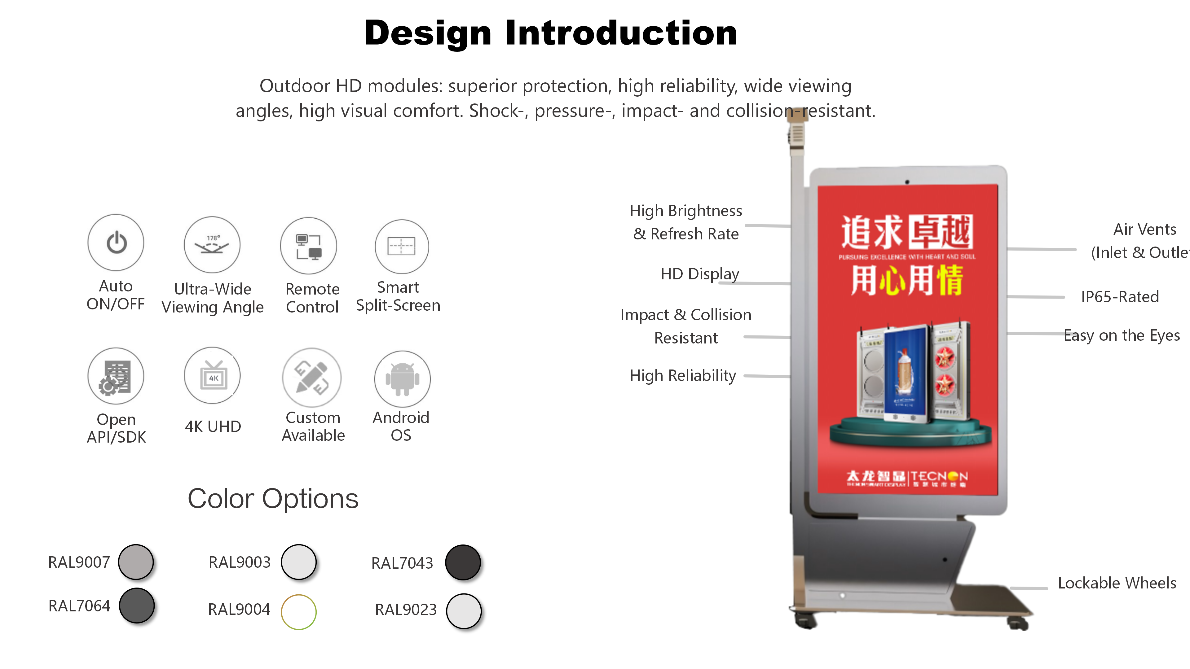 Outdoor Portable LED Poster with Wheels details 03